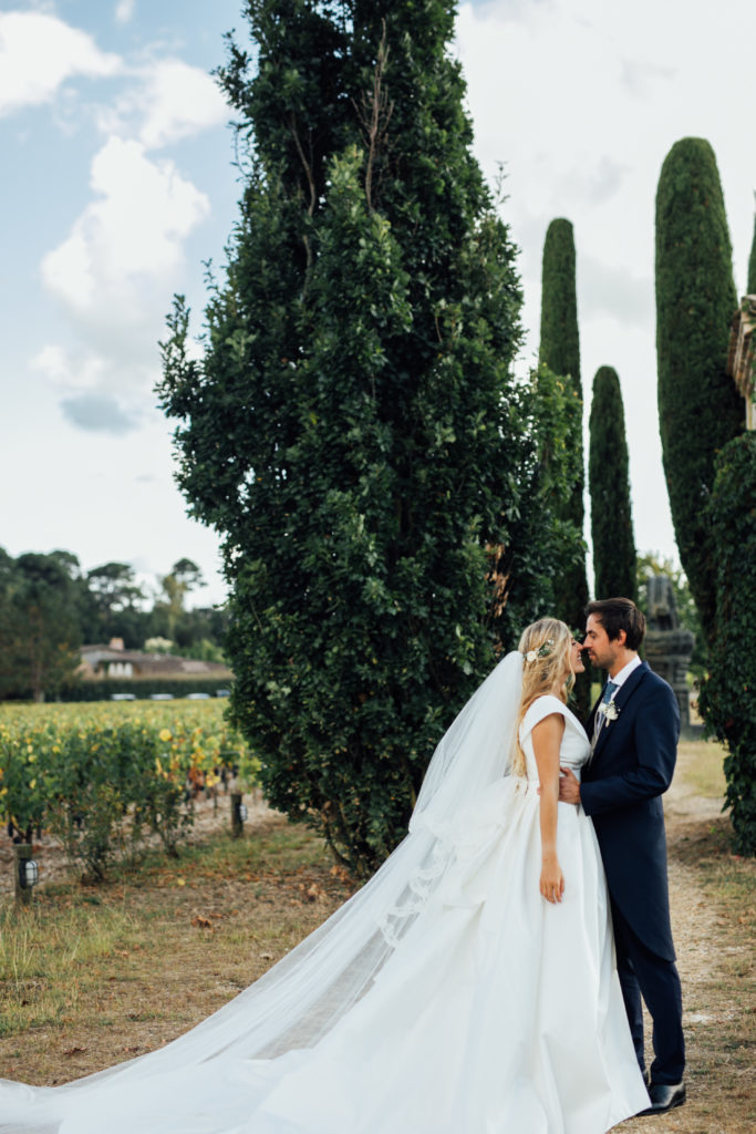 robe de mariée mikado forme princesse à Bordeaux