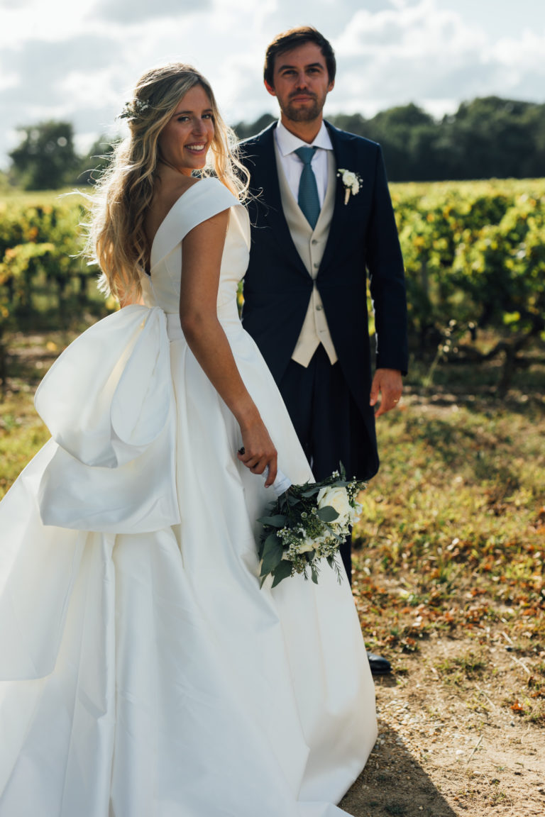 robe de mariée mikado forme princesse à Bordeaux