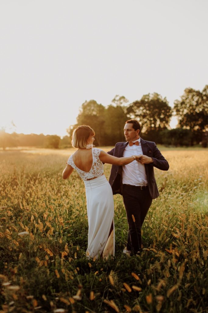 robe de mariée Bayonne top et jupe longue