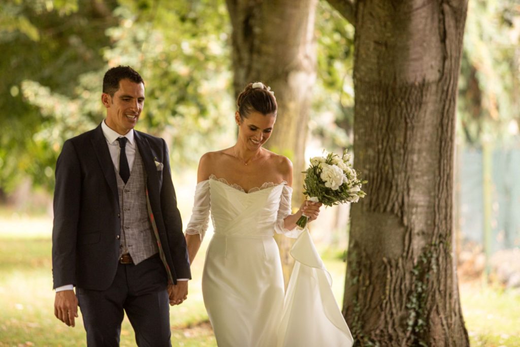 robe de mariée bustier dentelle et mousseline