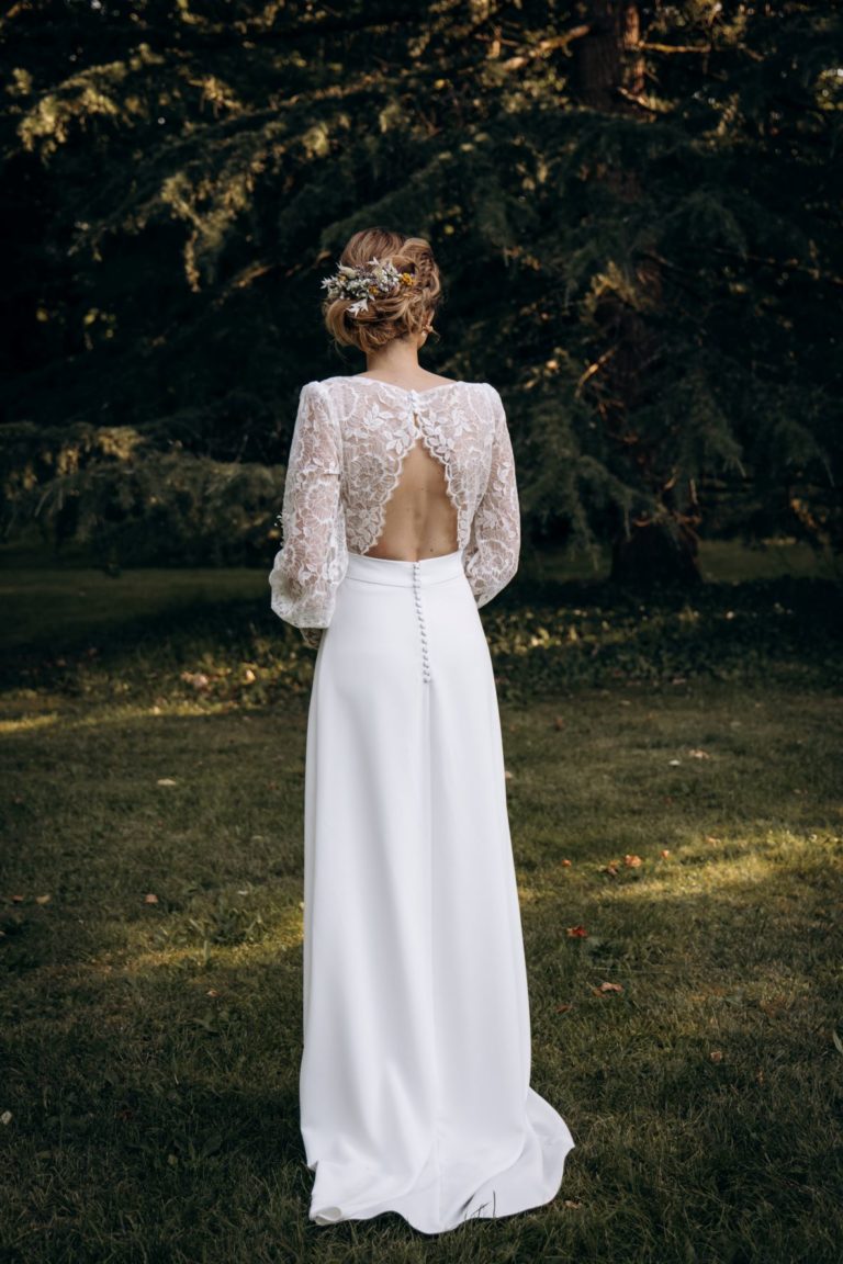 robe de mariée rétro bohème