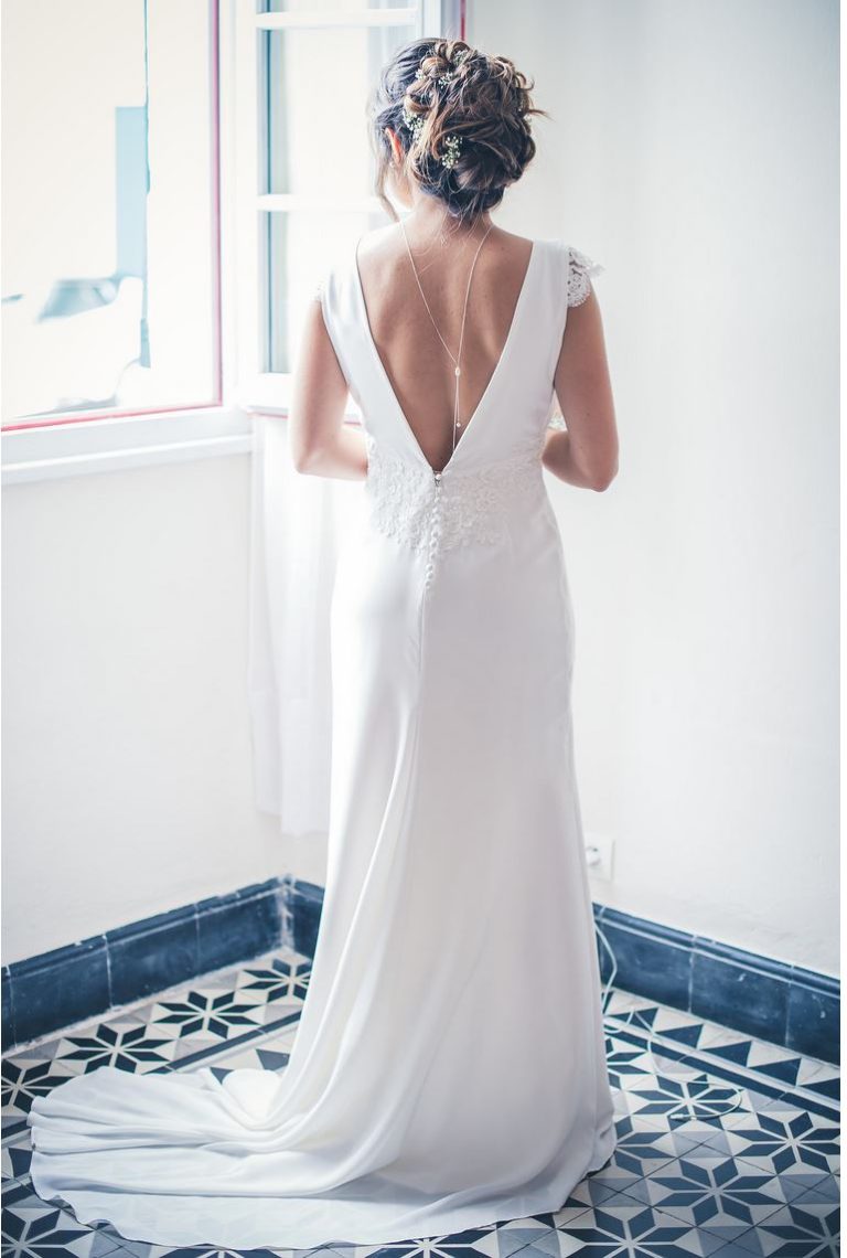 robe de mariée sirène,robe de mariée dos nu